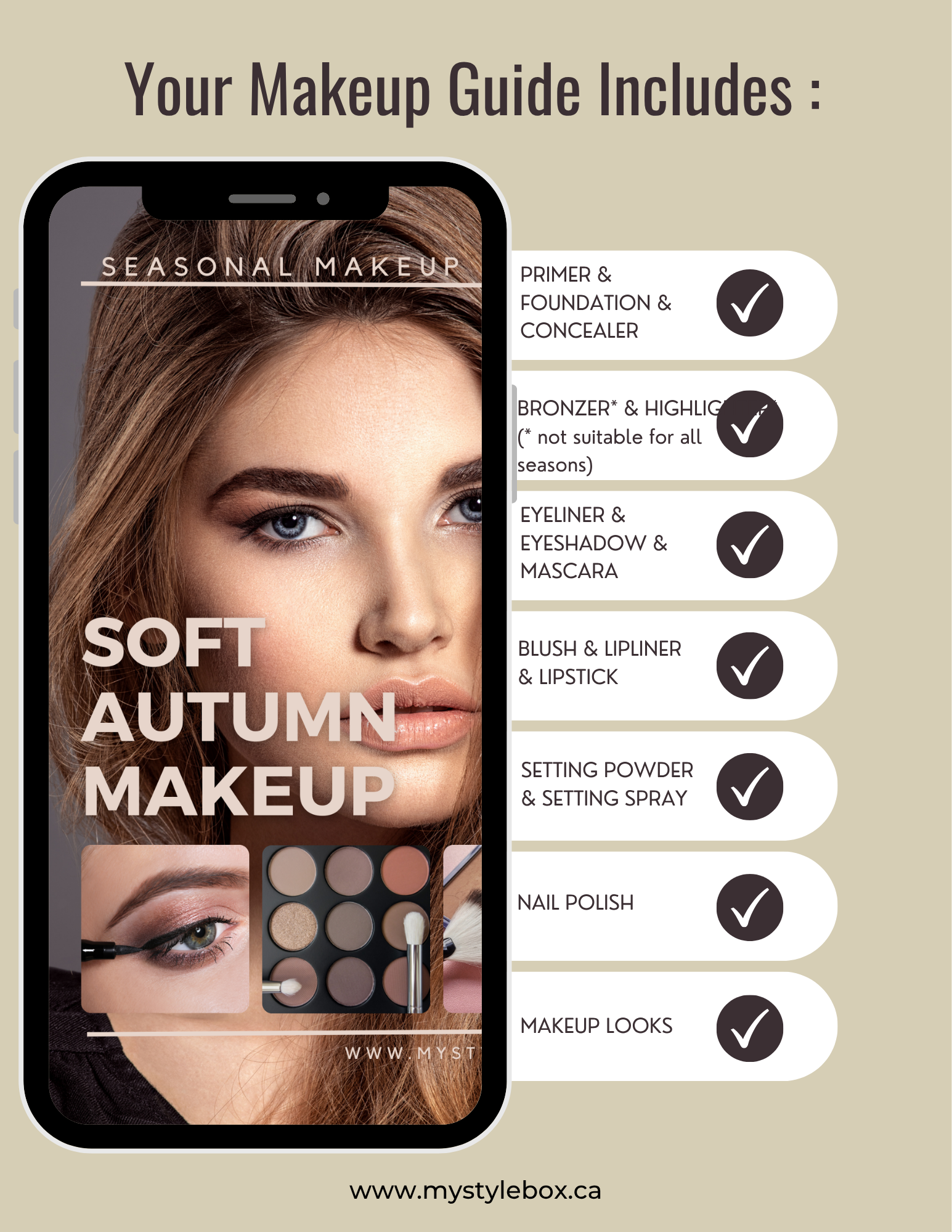Soft Autumn Digital Color Palette and Makeup Guide