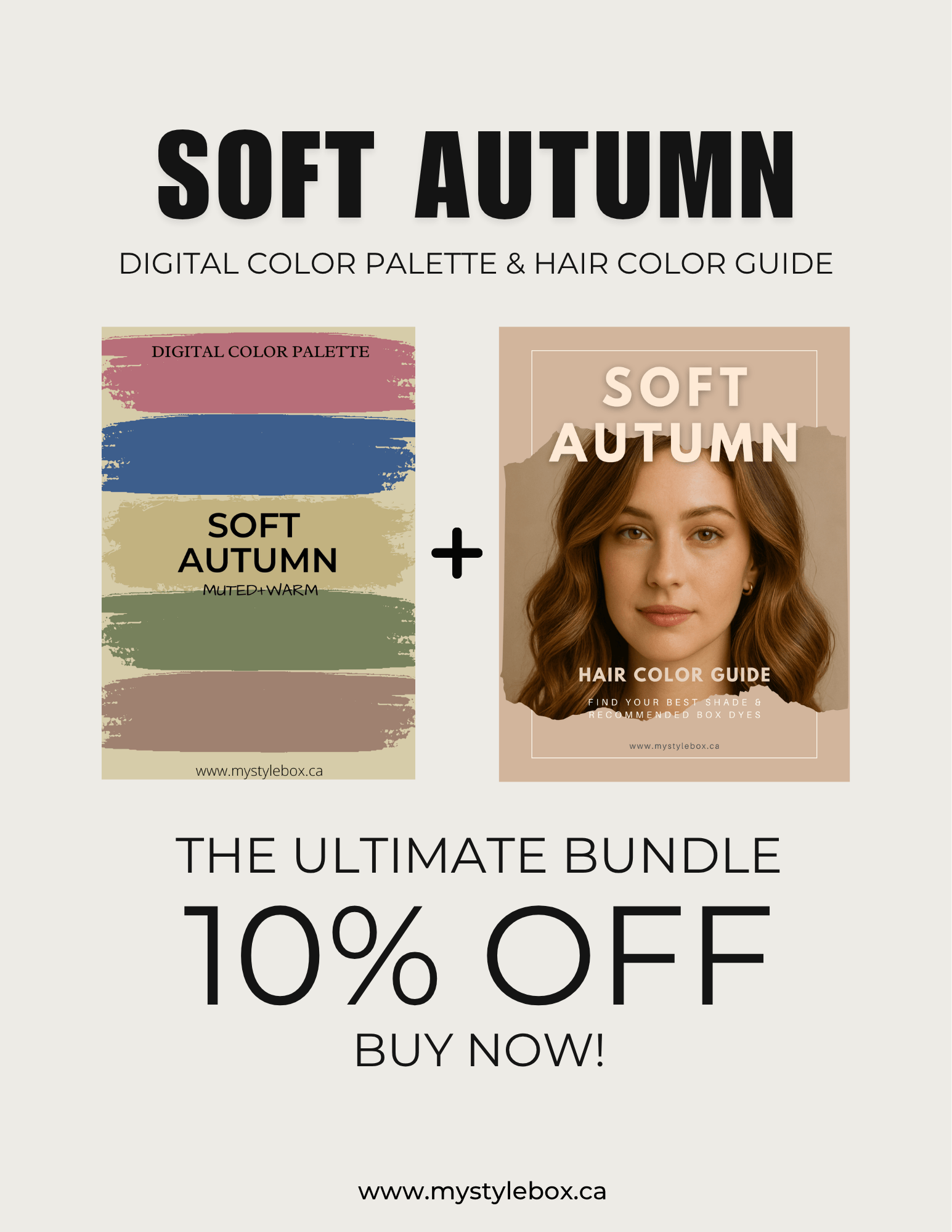 Soft Autumn Digital Color Palette and Hair Color Guide