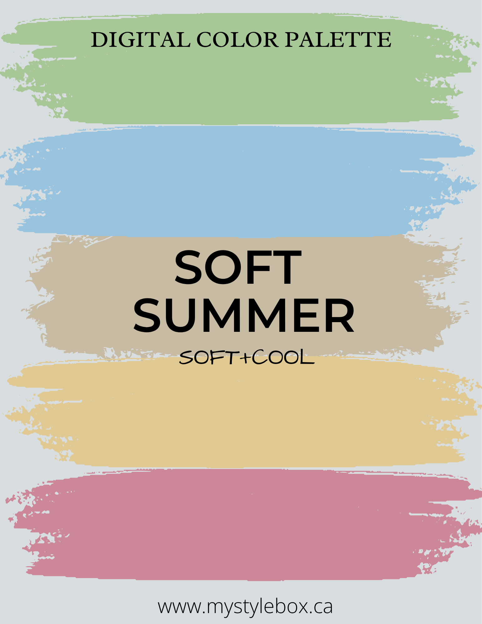Soft Summer Digital Color Palette and Makeup Guide