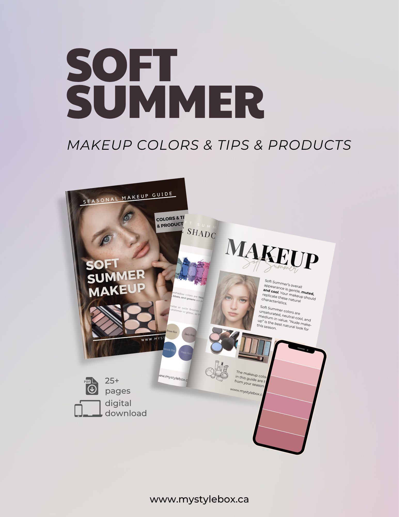 Soft Summer Digital Color Palette and Makeup Guide