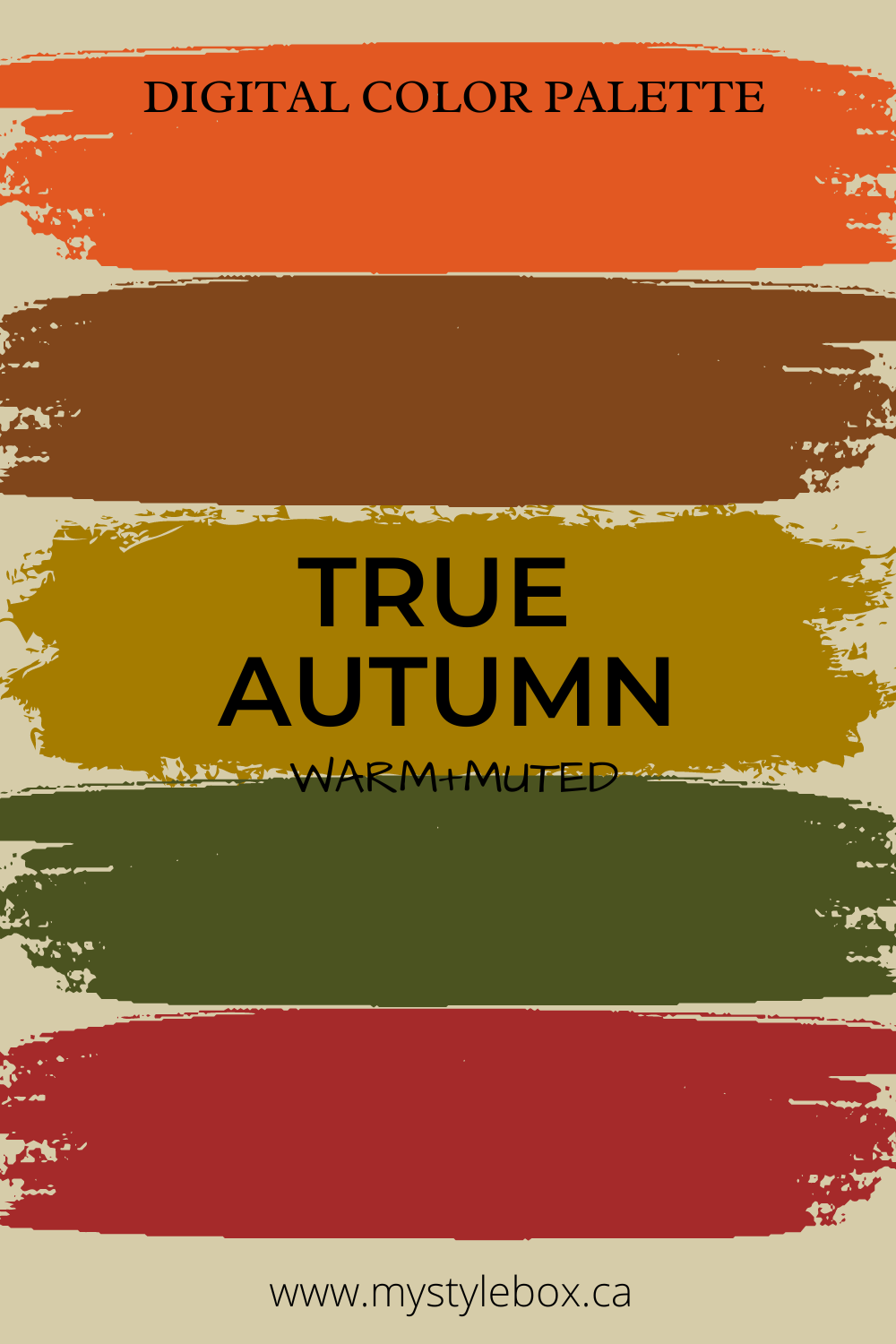True (Warm) Autumn Season Color Palette