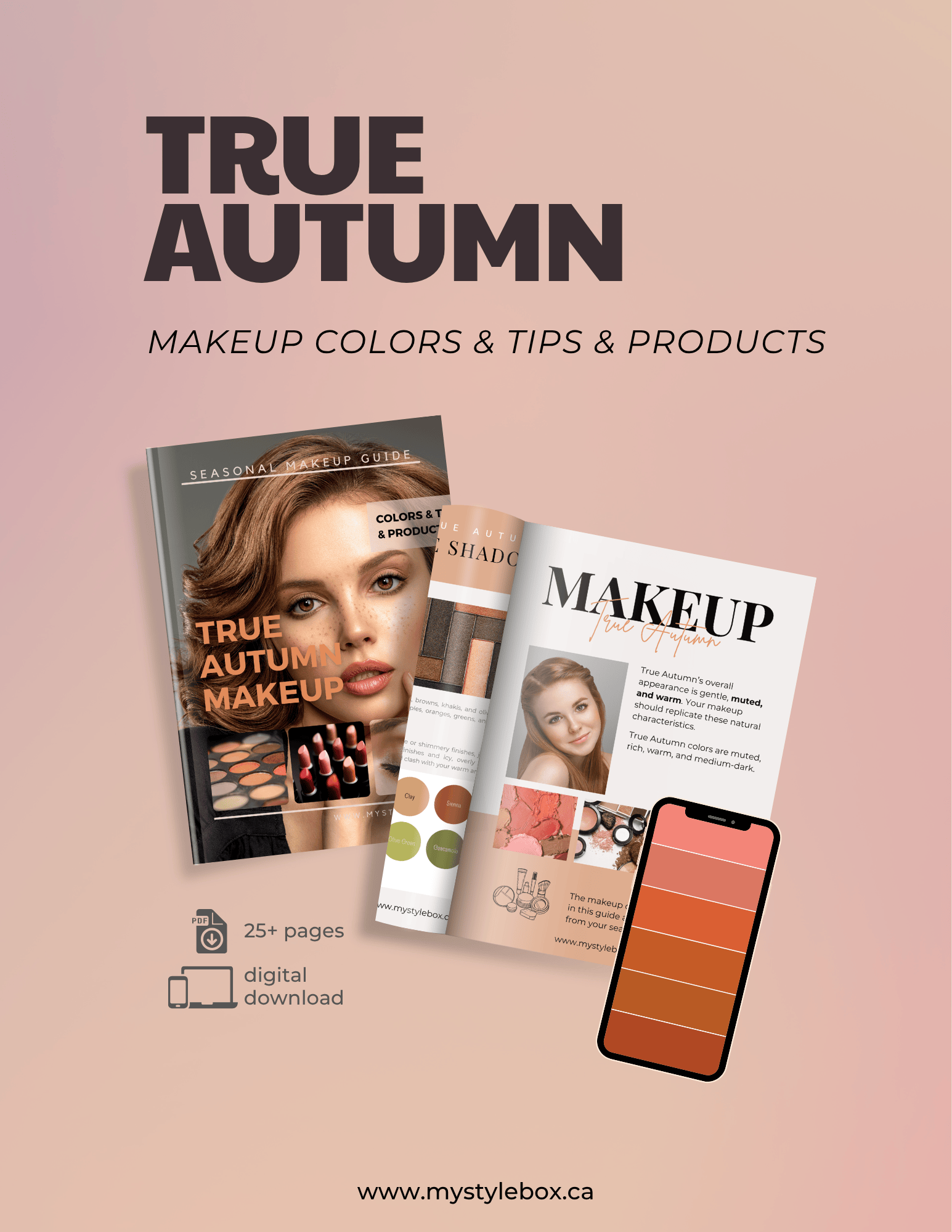 True Autumn Color Season Makeup Guide