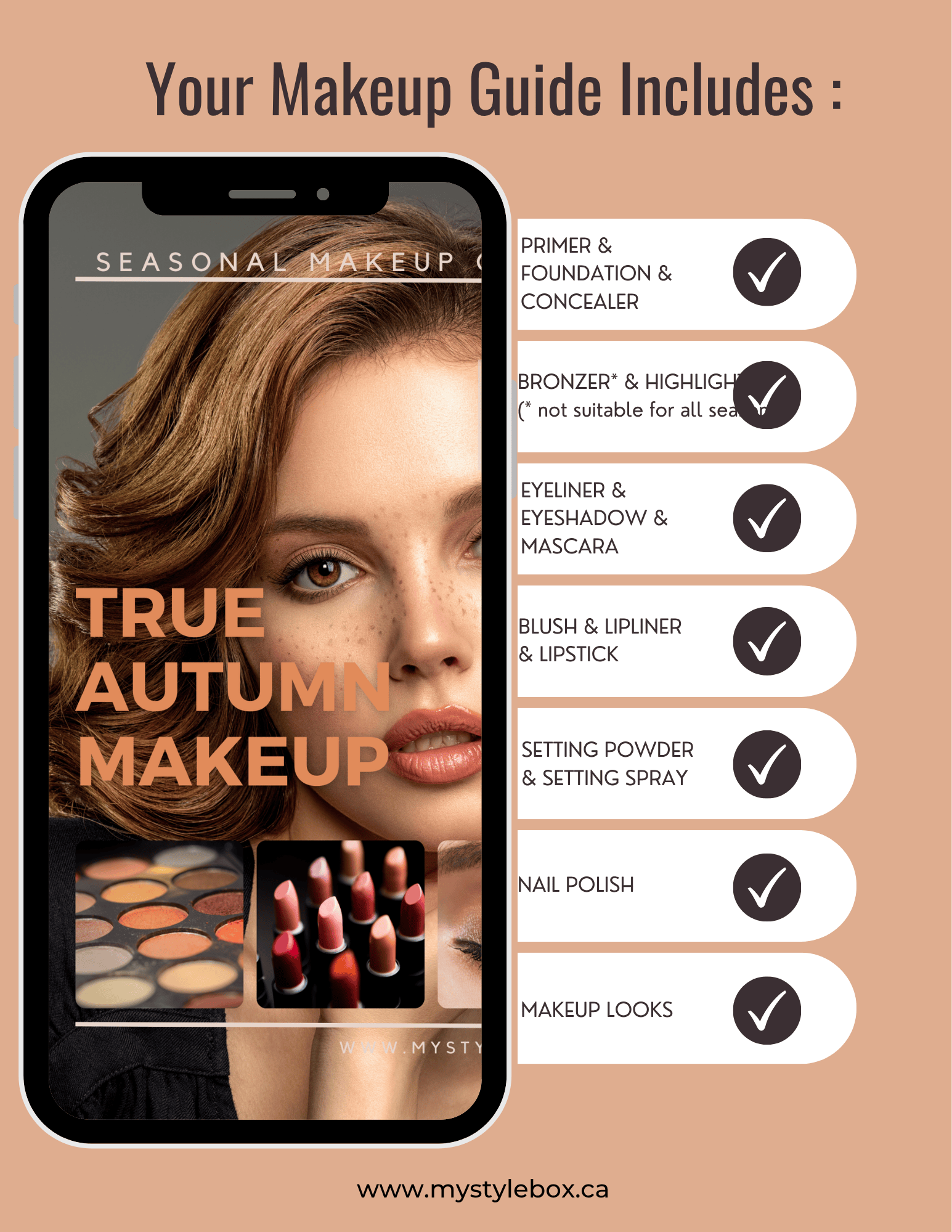 True Autumn Color Season Makeup Guide