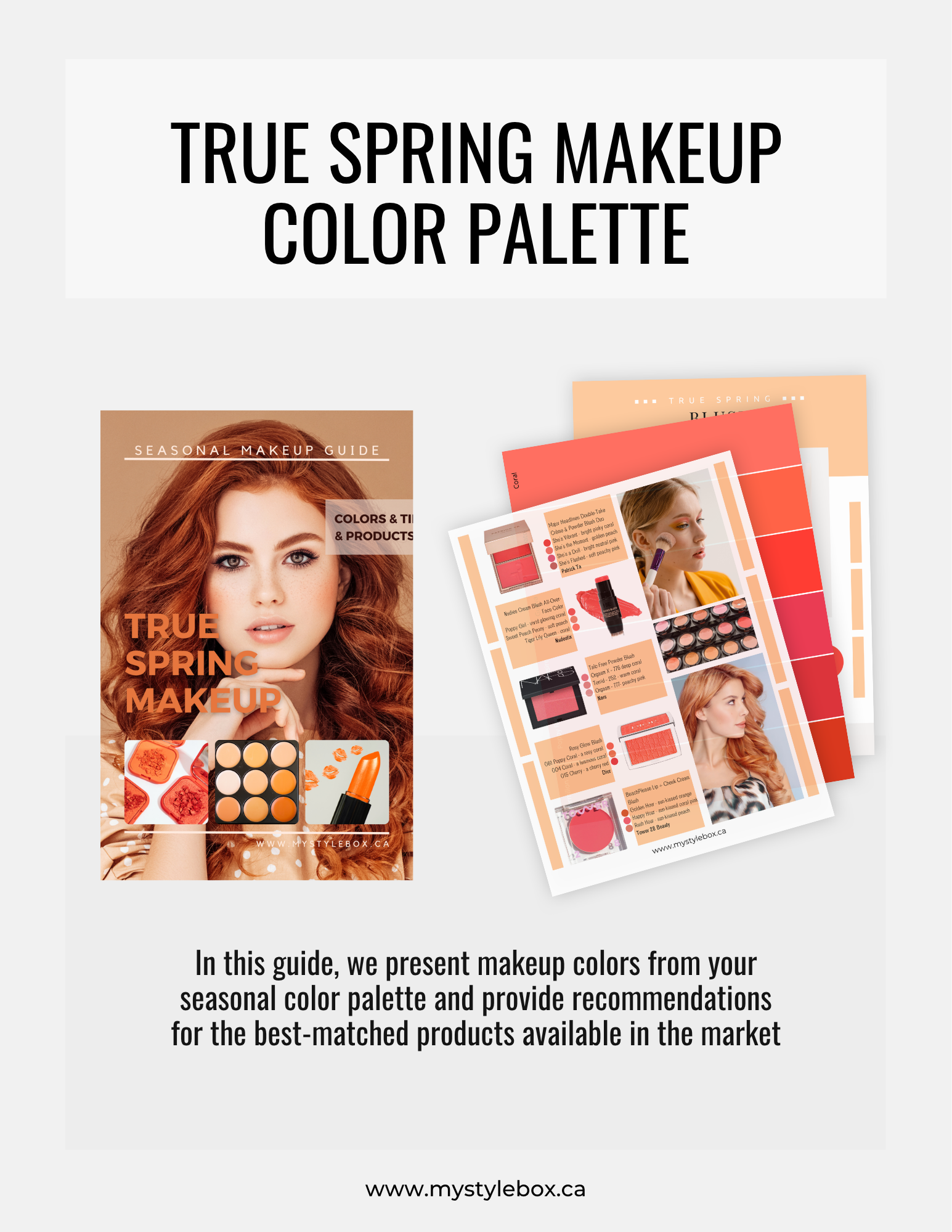 True Spring Digital Color Palette and Makeup Guide
