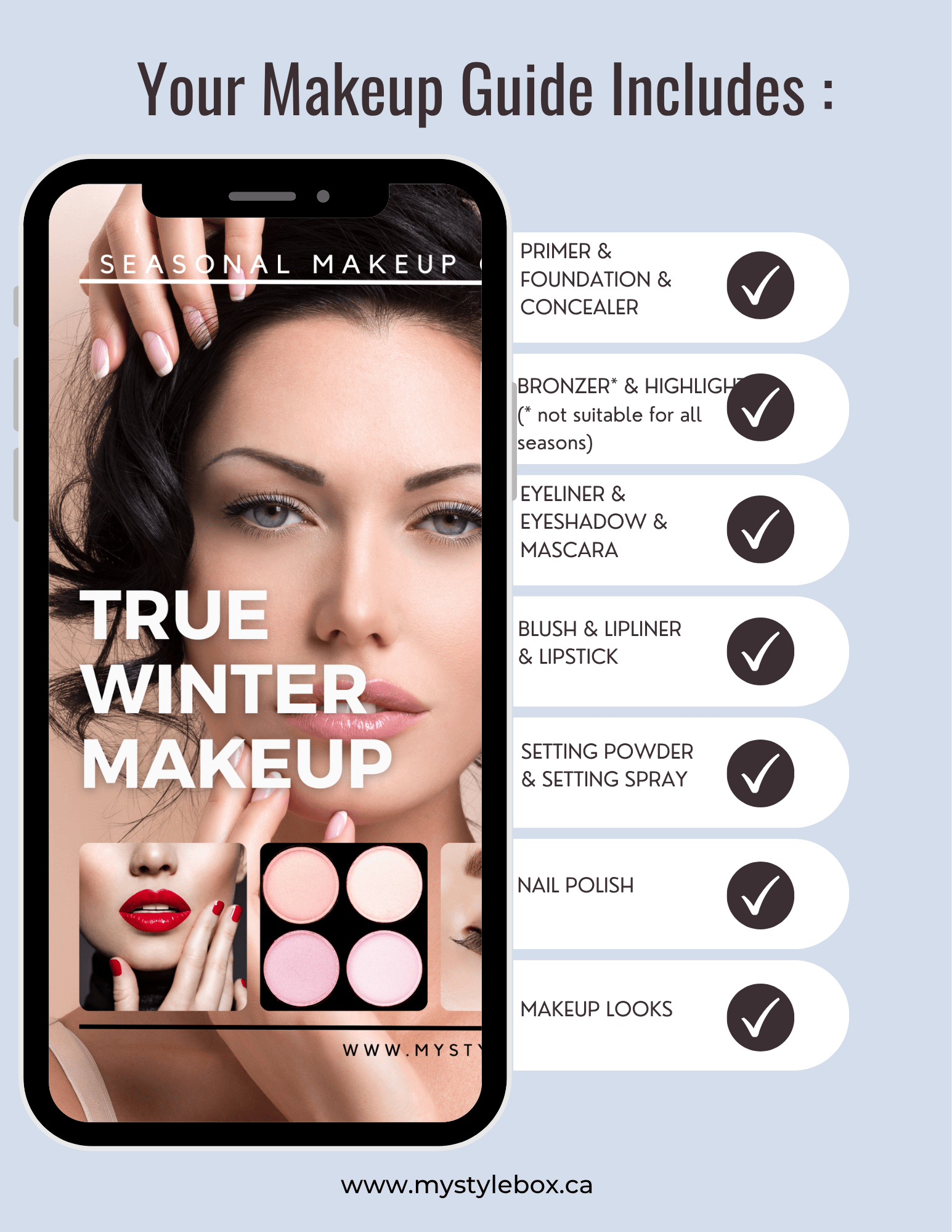 True Winter Color Season Makeup Guide
