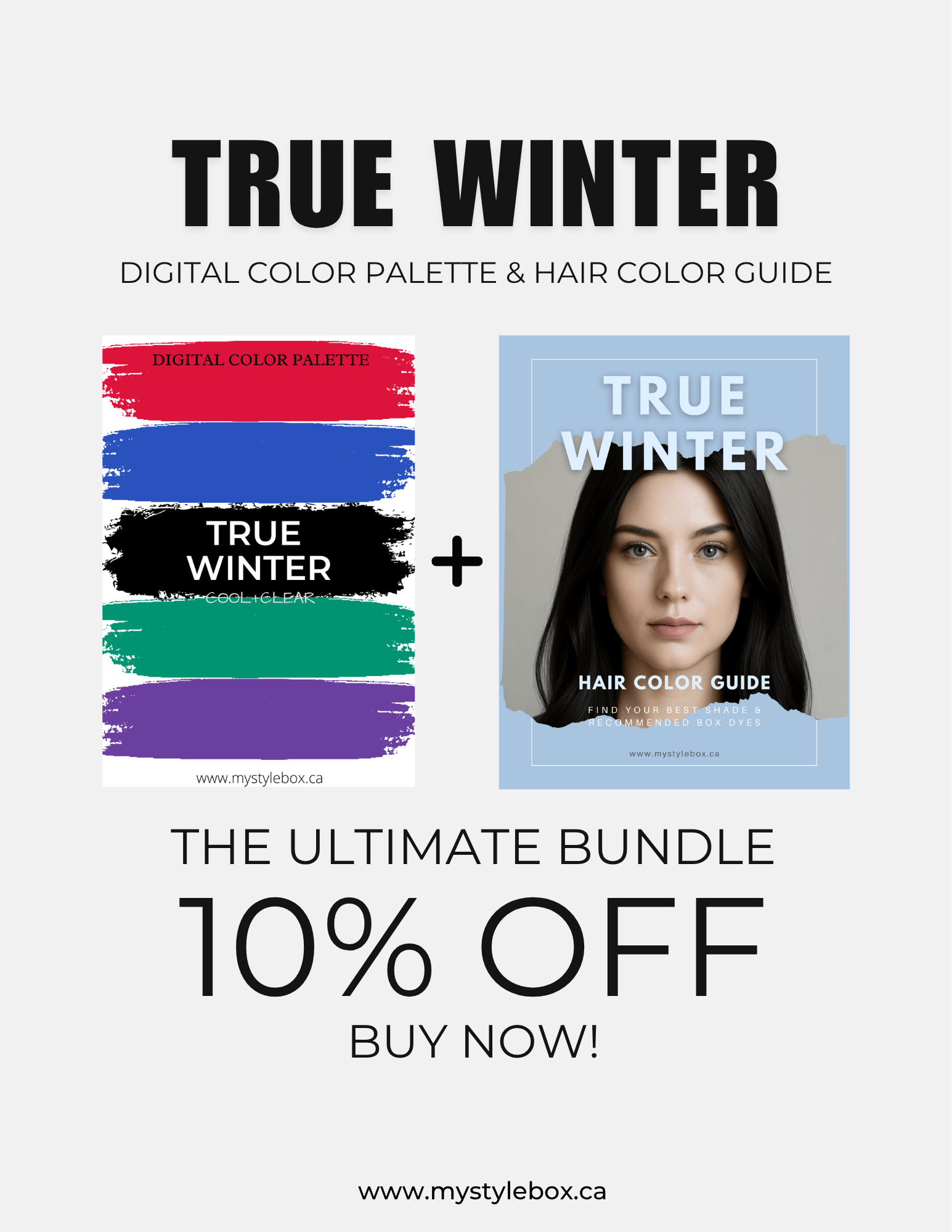 True Winter Digital Color Palette and Hair Color Guide