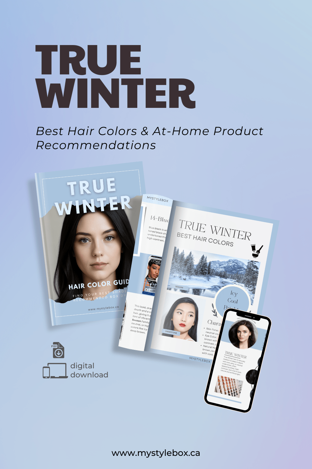 True Winter Hair Color Guide: Best Shades & At-Home Color Options