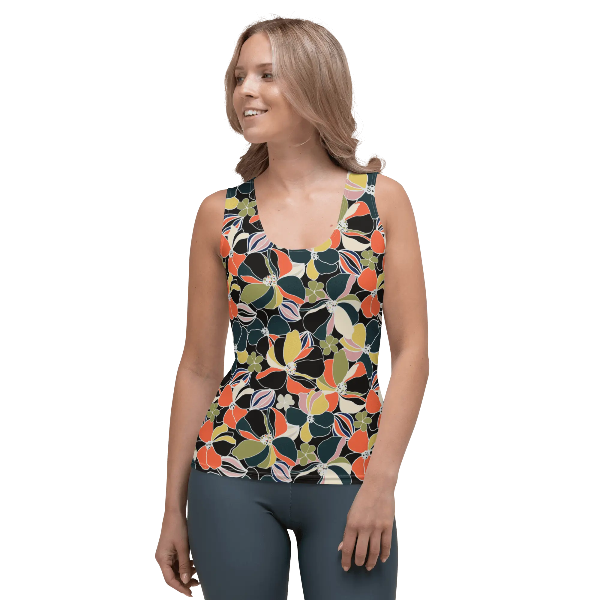 Printed Tank Top_Dark Autumn