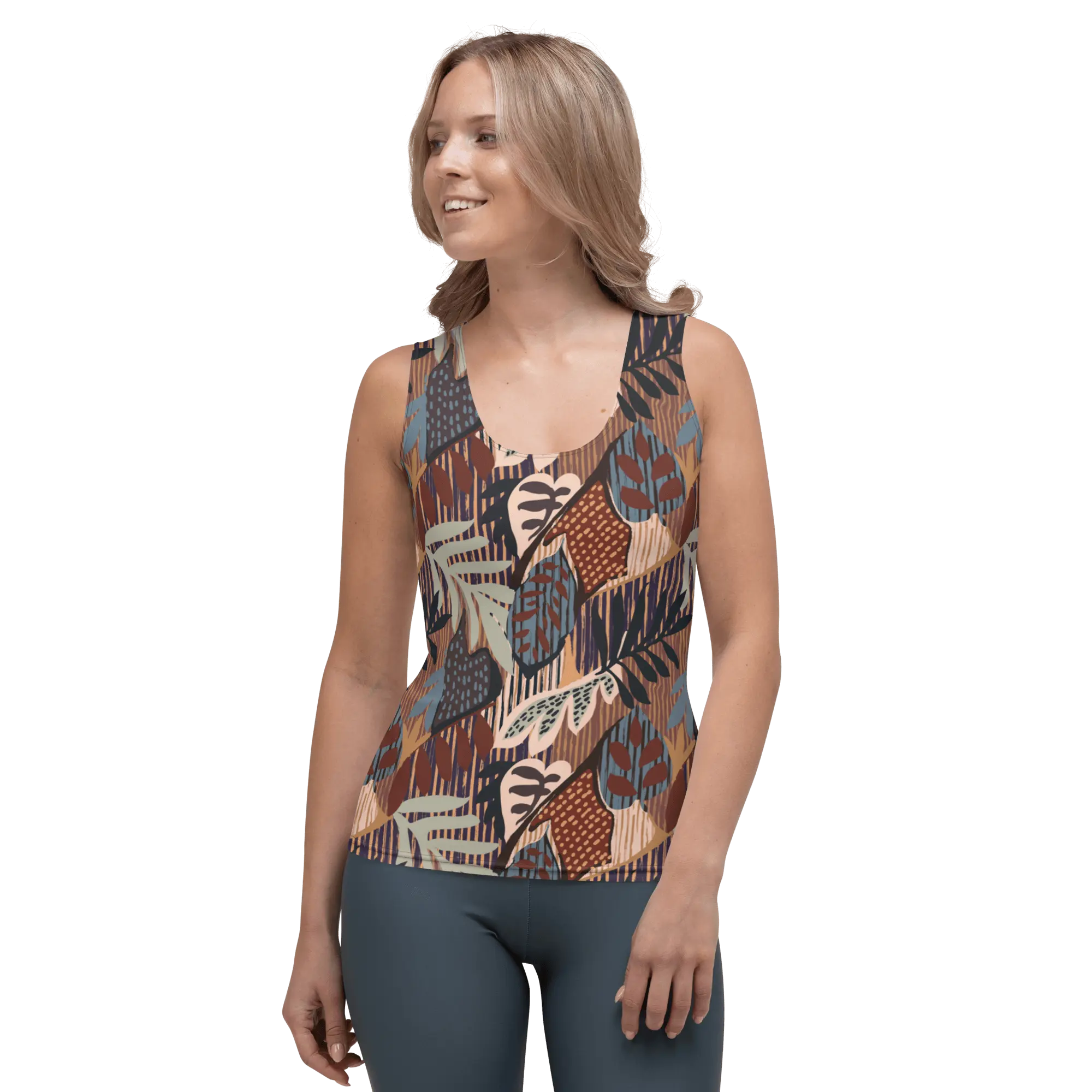 Printed Tank Top_Dark Autumn