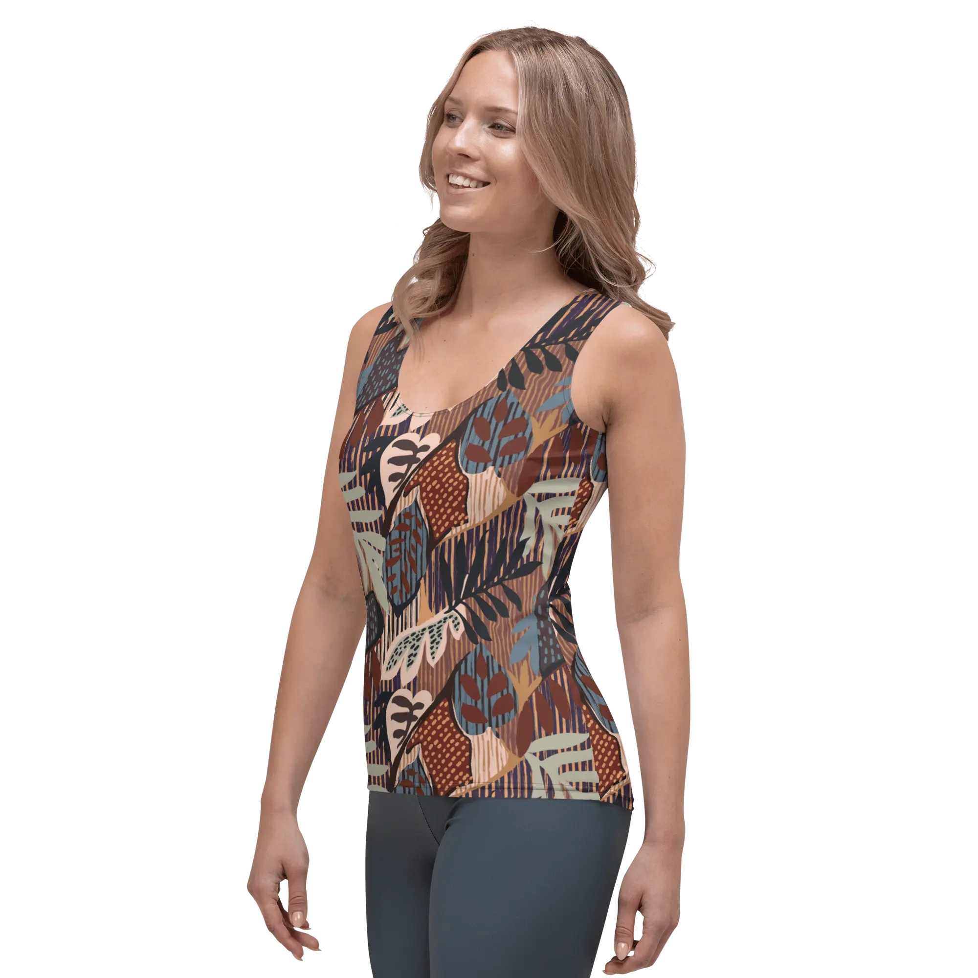 Printed Tank Top_Dark Autumn