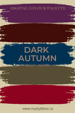 Dark (Deep) Autumn Season Digital Color Palette