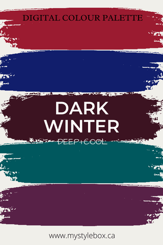 Dark (Deep) Winter Season Digital Color Palette
