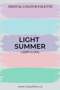 Light Summer Season Digital Color Palette
