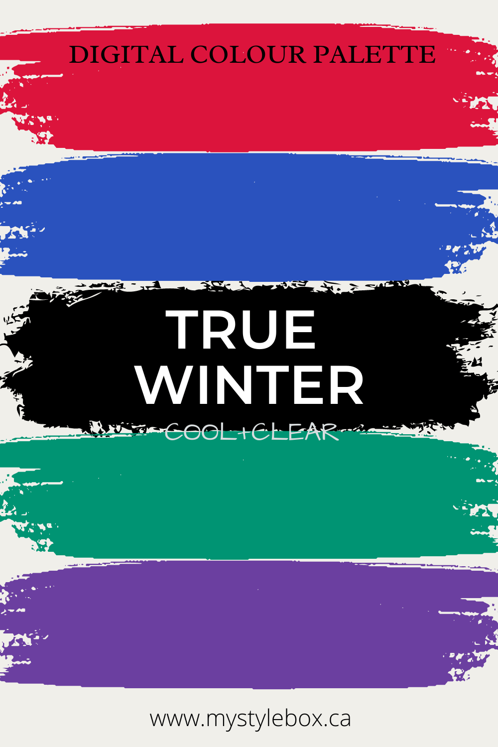 True Winter Season Digital Color Palette