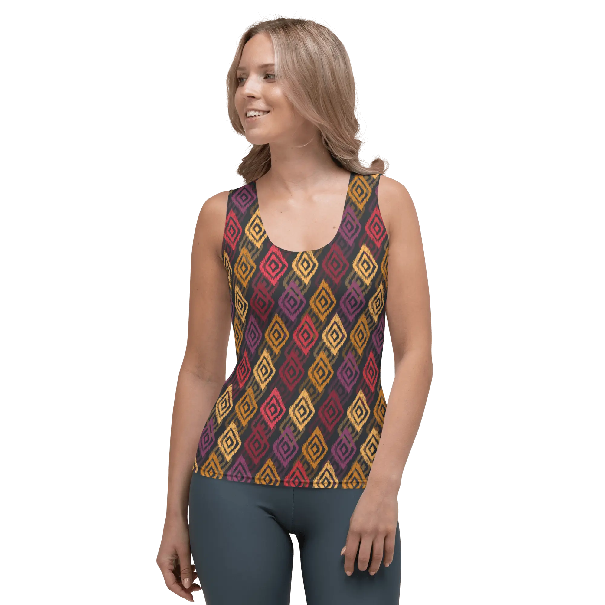 Printed Tank Top_Dark Autumn