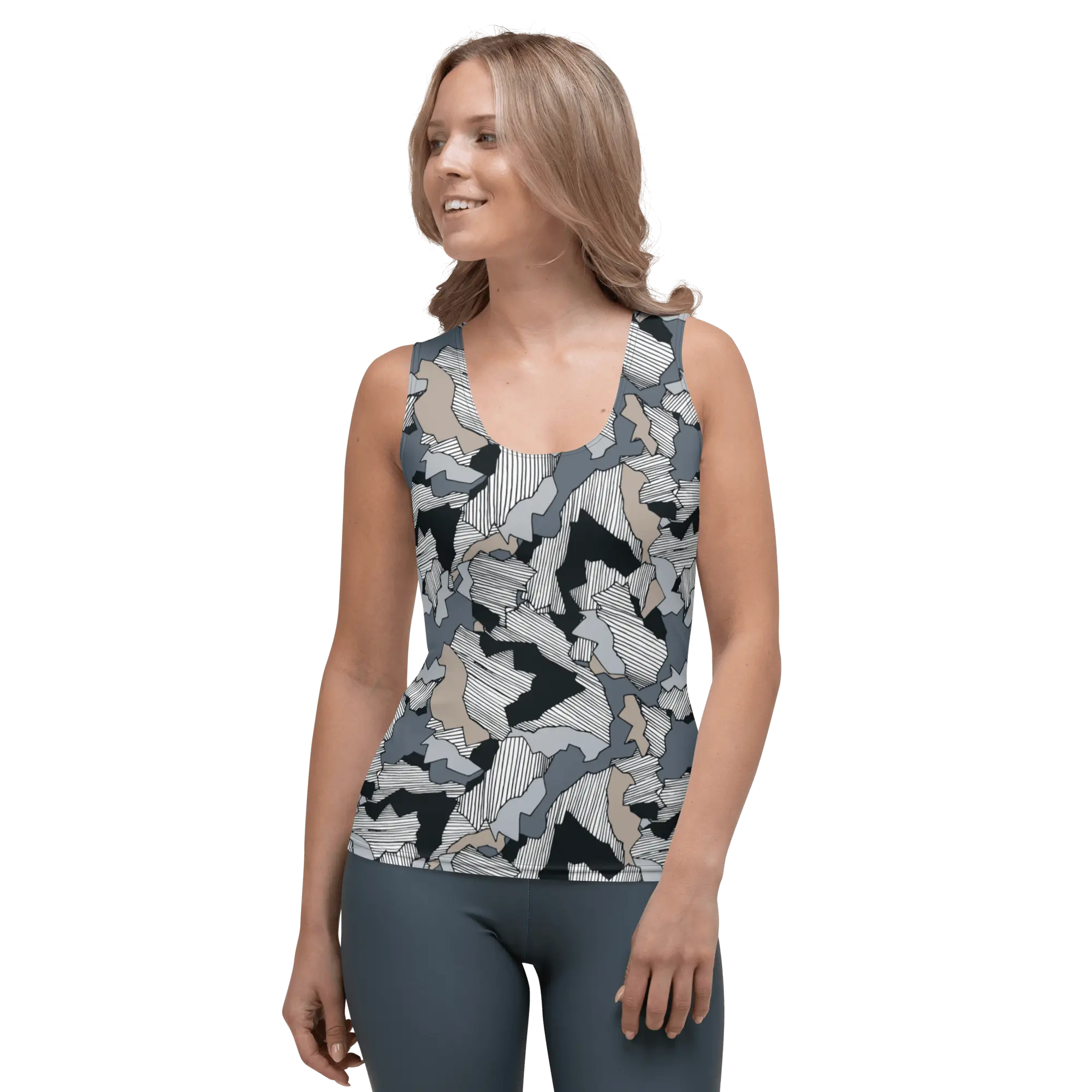 Printed Tank Top_Dark Winter