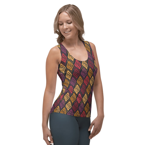 Printed Tank Top_Dark Autumn