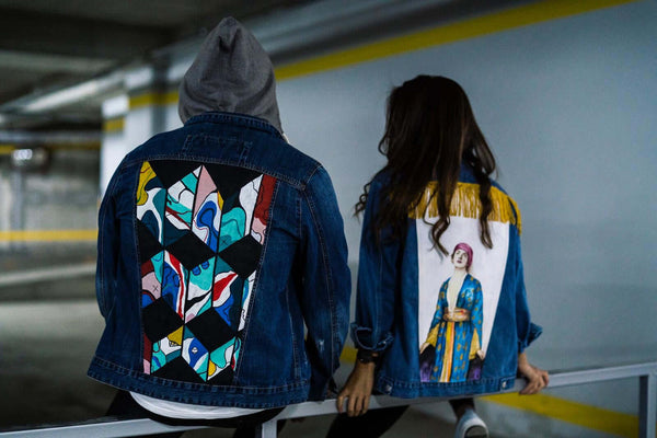 Hand Painted Jean Jacket (Space Design) - Mystylebox